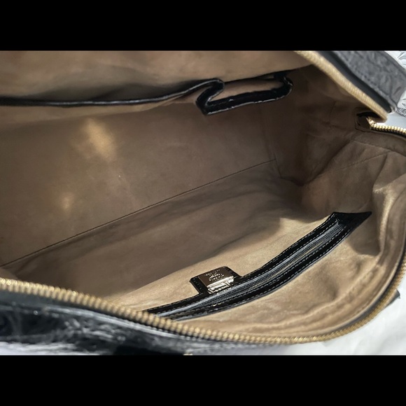 MCM Jacquard Black & White croc & snake skin bag. - Picture 4 of 15